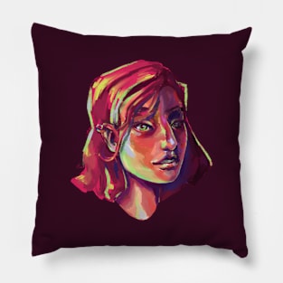 Neon girl Pillow