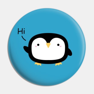 Cute Little Penguin Says Hi Pin