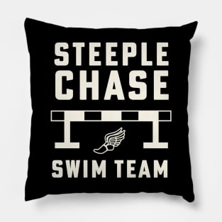 Steeplechase Swim Team Funny Track and Field Pillow