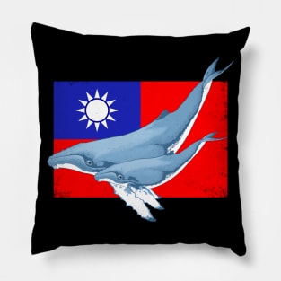 Humpback Whale Flag of Taiwan Pillow