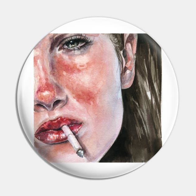 Smoking Girl Pin by Kira Balan