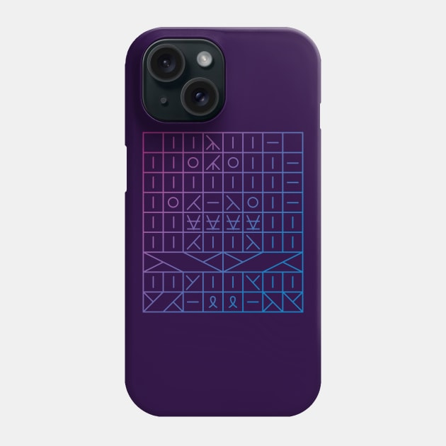 Knitting Pattern Symbols Phone Case by polliadesign