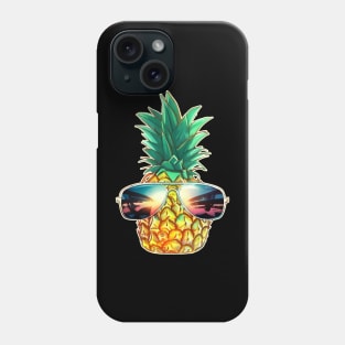 Hawaiian Pineapple with Sunglasses Aloha Beach Phone Case