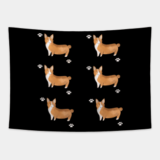 Pembroke Welsh Corgi Dog Cute Pattern Tapestry