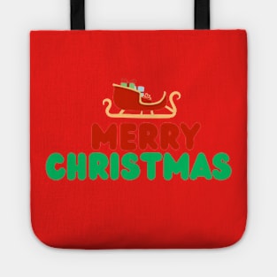 Merry Christmas With A Sleigh Full of Presents Tote