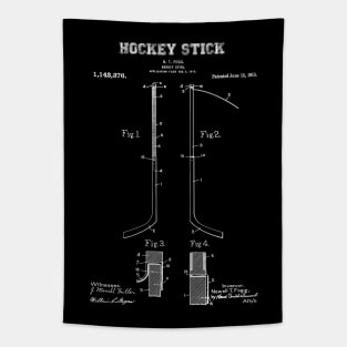 Hockey Stick Patent White Tapestry