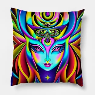 Dosed in the Machine (36) - Trippy Psychedelic Art Pillow