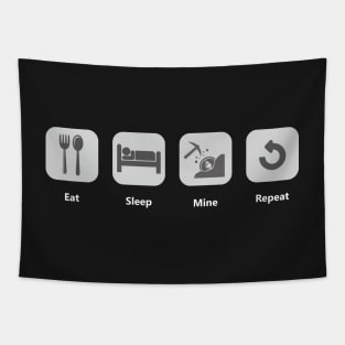 Eat Sleep Mine Repeat for ETH Tapestry