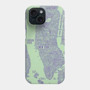 New York city map green Phone Case