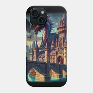 Castle and dragons Phone Case