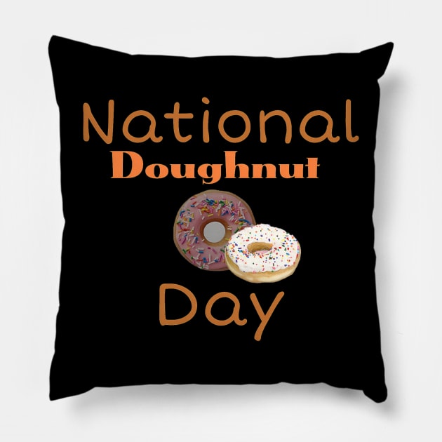 National doughnut day Pillow by ZIID ETERNITY