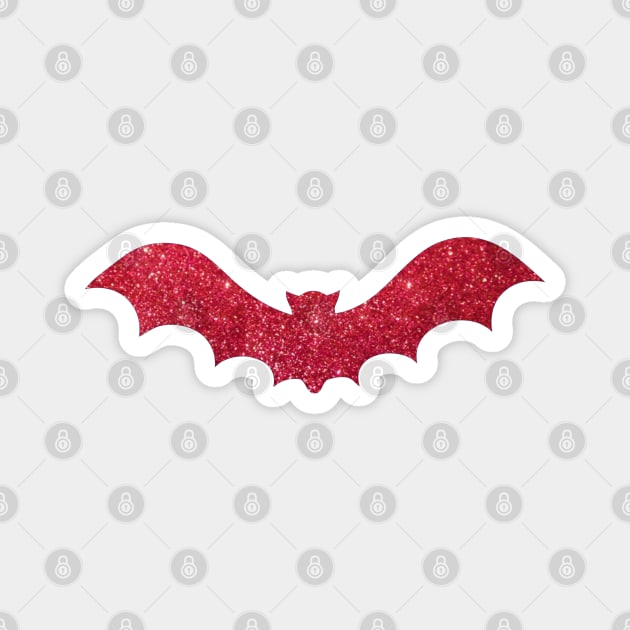 Pink Glitter Bat Magnet by artbleed