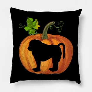 Baboon in pumpkin Pillow