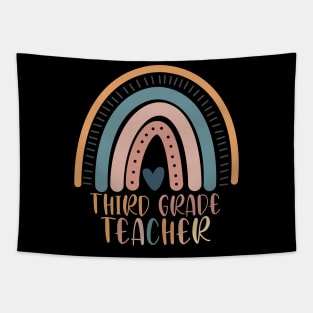 Boho Rainbow Third Grade Teacher Kinder Back to School Tapestry