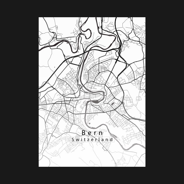 Bern Switzerland City map by Robin-Niemczyk