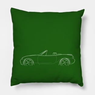 Mazda Miata MX5 NB - profile stencil, white Pillow