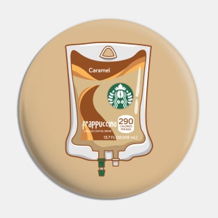 Caramel Iced Coffee Drink IV Bag Pin