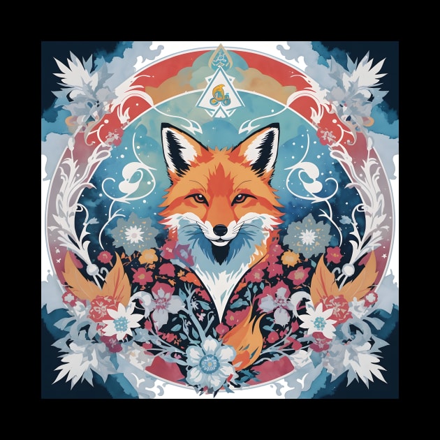 Mystical Fox Mandala by InkedSafari