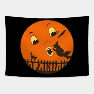 Trick Or treat Silhouettes Halloween Tapestry