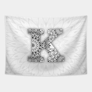 'K' Intricate Pattern Tapestry