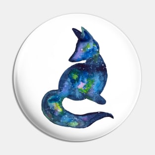 Galaxy Fox Sitting Pin