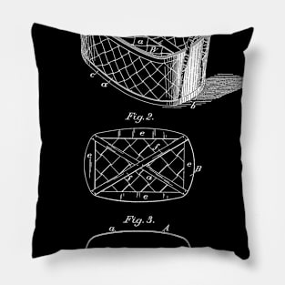 splint laundry basket Vintage Patent Hand Drawing Pillow