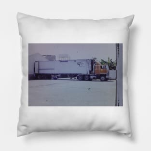 Afternoon nap in the shadow of a trailer truck Guatemala 1991 Pillow