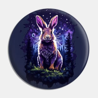 Giant rabbits night in the forest Pin