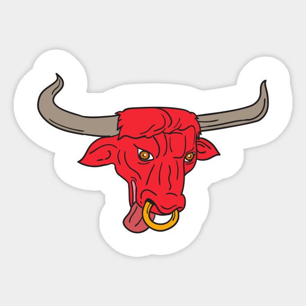 Texas Longhorn Red Bull Drawing