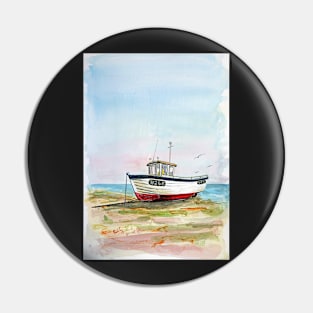 Beached Fishing Boat Pin