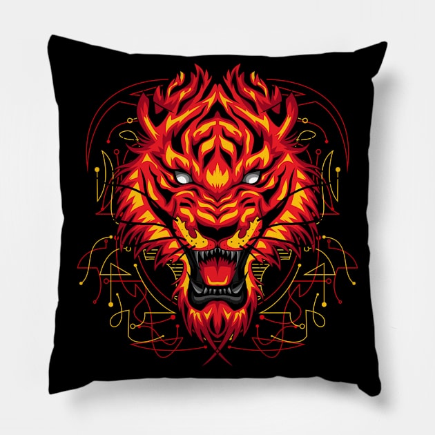 classic tiger design Pillow by SHINIGAMII