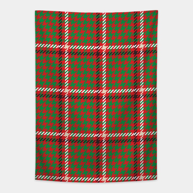 Christmas plaid-check-tartan pattern Tapestry by ilhnklv