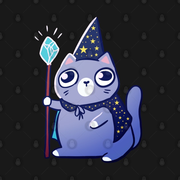 Funny magical wizard cat by Yarafantasyart