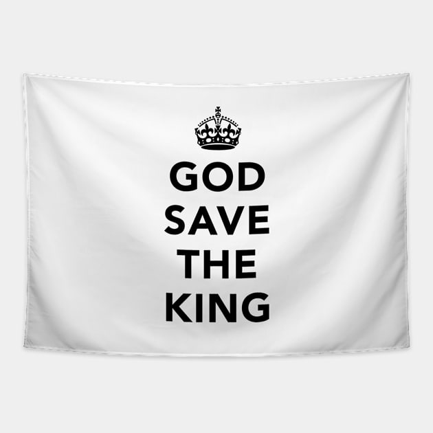 King Charles III Coronation - God Save The King! Tapestry by destinysagent