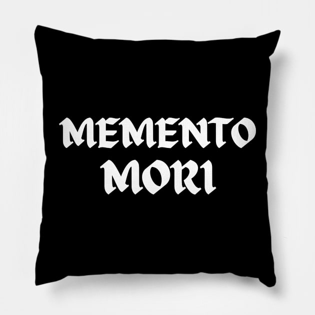 Memento Mori-Qoute Text Pillow by ZenFit