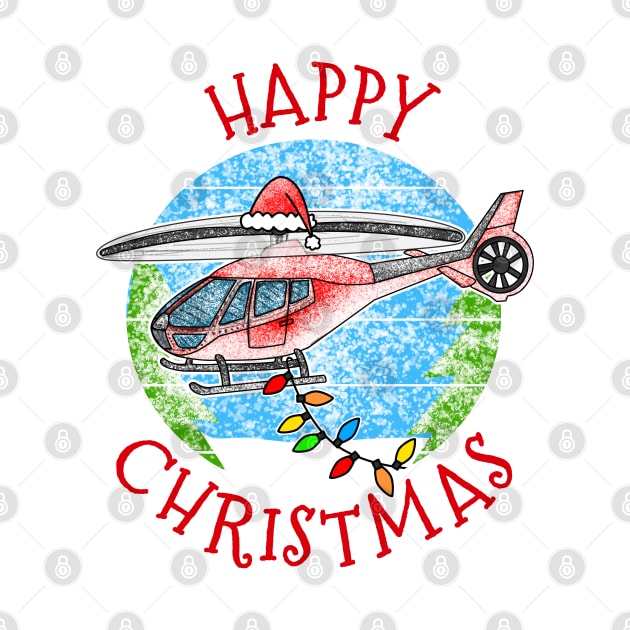 Christmas Helicopter Pilot Xmas 2022 by doodlerob