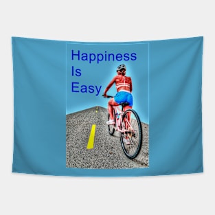 Happiness is easy - Bicycle Tapestry