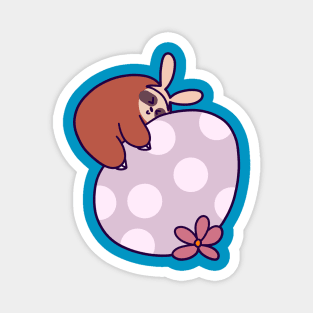 Sloth Hugging Giant Easter Egg Magnet