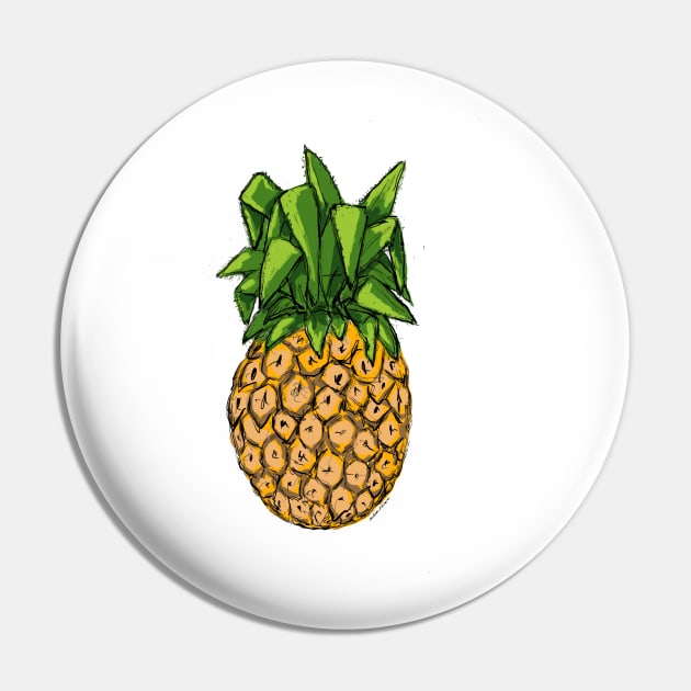 Pineapple Pin by JuliaArtPaint