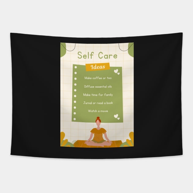 Cream Cute Aesthetic Self Care Poster Tapestry by modrenmode