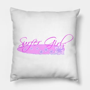 Surfer Girls Hibiscus Style Pillow