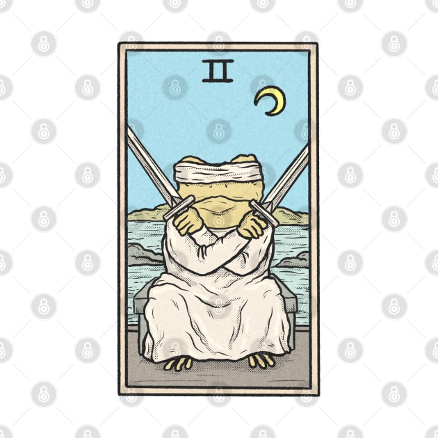 Two of Swords Toad Tarot by Jewelia