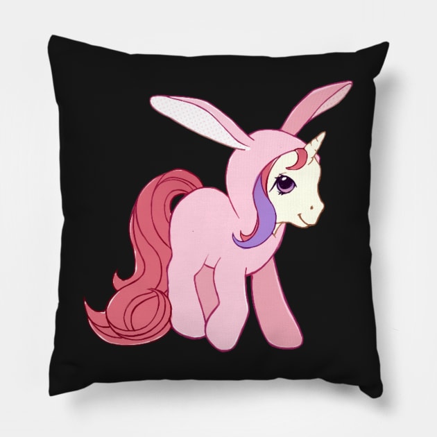 Baby Moondancer Easter Bunny Suit Pillow by LezzlesTheBrave