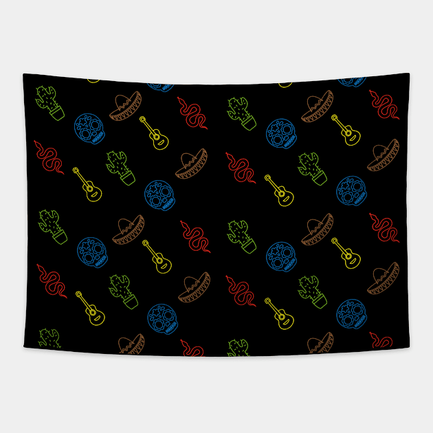 Mexican pattern design RBG Tapestry by JDP Designs