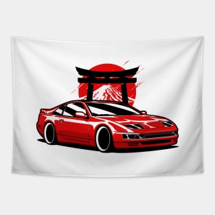 Red 300ZX Mountain Tapestry