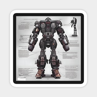 Mech Tech Series #5 - AI Generated Concept Character - Magnet