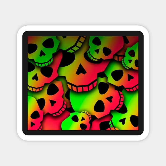 Skulls Magnet by daghlashassan