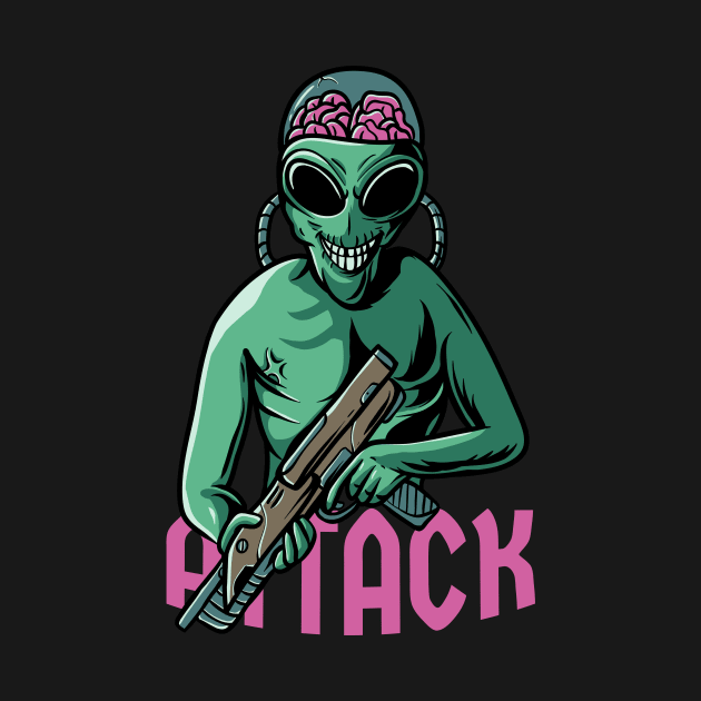 Alien attack by PlasticGhost