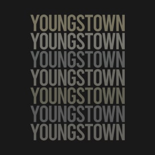 Gray Text Art Youngstown T-Shirt