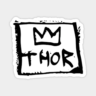 Thor Crown Doodle Black Magnet